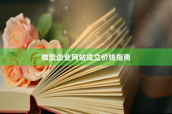 微型企业网站成立价钱指南